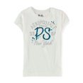 thumbnail image 1 of Aeropostale Girls Glitter PS Graphic T-Shirt, Blanco, L (12), 1 of 1