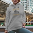 thumbnail image 2 of Life Is Better Outdoors, Heather Grey Hooded Sweatshirt or Hoodie, 2XL, 2 of 5