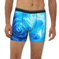 thumbnail image 2 of Picia Blue Shell Pattern Men's Athletic Long Leg Briefs , Performance Stretch Underwear，Moisture-Wicking, 2 of 7