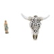 thumbnail image 1 of Escultura Decorativa De La Virgen María Y Cabeza De Toro Tribal, Figura De Resina Para Escritorio, Dormitorio Rústico O Como Adorno Para Colgar En La Pared., 1 of 8