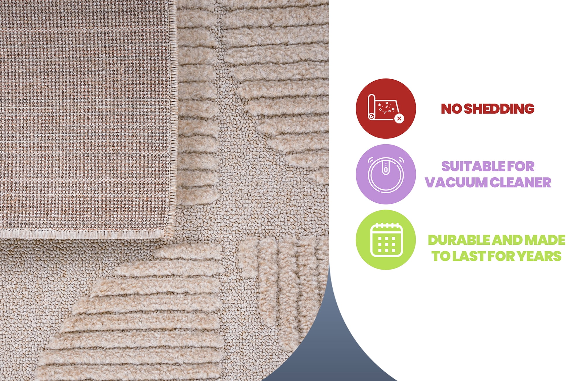 Indoor Area Rug 5'3"x7'6" Modern Contemporary Geometric Bohemian Non-Shedding Stain Fade Resistant Pet Kid Friendly Jute Backing Living Room Bedroom Kitchen Rug