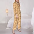 thumbnail image 3 of Goofa Squirrel And Nuts Printed Women’s 2 Piece Pajama Set Super,Pajamas Women's Long Sleeve Sleepwear Soft Button Down Loungewear Pjs Lounge Set Nightwear-XX-Large, 3 of 9