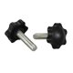 thumbnail image 3 of 16 Piezas Negro Pieza de Recambio M8 x 30mm Perilla de Estrella de Manejar Moleteado Roscado Macho, 3 of 5
