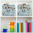 thumbnail image 6 of Coolnut Panda (1) Foldable Storage Basket for Shelves, Collapsible Sturdy Storage Bin with Handles, Canvas Storage Cube for Organizing Closet 1PCS Home Decor, 6 of 7