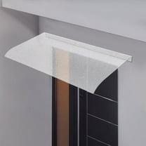 100*44.5cm/ 39.4*17.52 in Awning Canopy, Curved Shape Frosted Rain Shelter, Window Awning Door Canopy Awning
