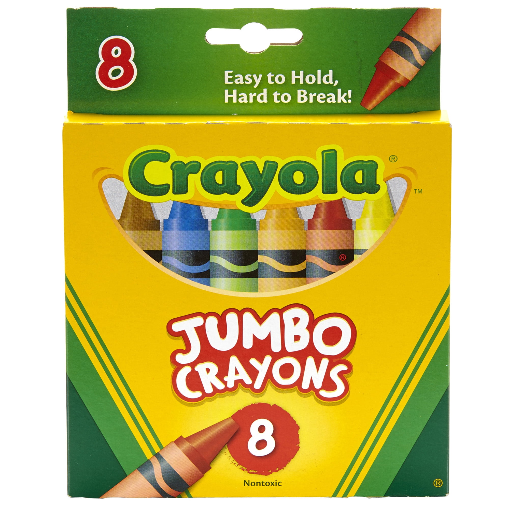 16x EXTRA LARGE KIDS COLOURED WAX CRAYONS Toddlers Childrens Jumbo Arts Crafts 