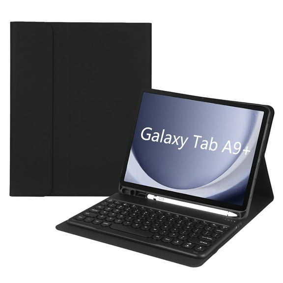 XZAMB Keyboard Case Compatible with Galaxy Tab A9 Plus/A9 5G 11 Inch 2023 Model (SM-X210/X216/X218), Soft TPU Back Color Cover with Wireless Detachable Folio Cover with S Pen Holder,