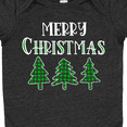 thumbnail image 4 of Inktastic Merry Christmas Green Plaid Christmas Trees Boys or Girls Baby Bodysuit, 4 of 5