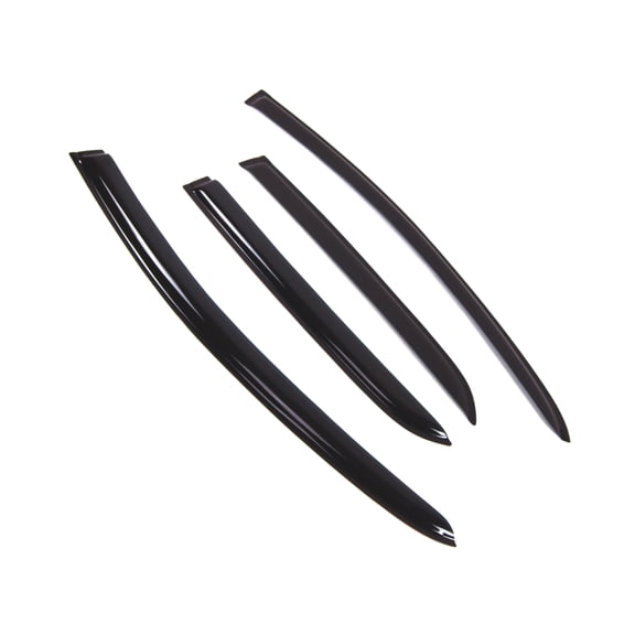 TuningPros Outside Mount Window Visor Deflector Smoke Tinted 4 Pcs Set For 2005-2010 Toyota Yaris Hatchback