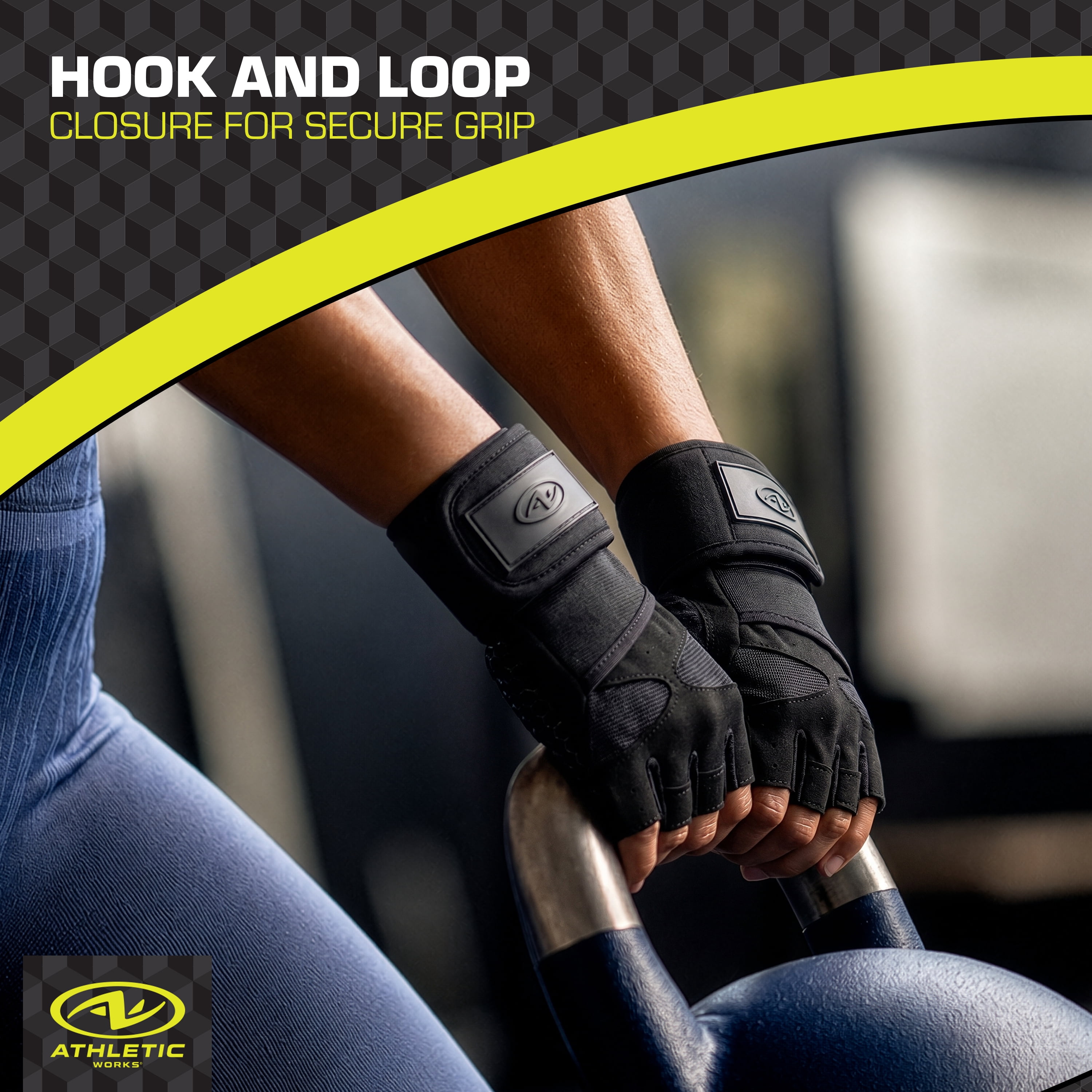Athletic Works Classic Wrist Wrap Gloves,  M/L
