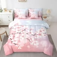 thumbnail image 1 of YST Cherry Blossoms and Butterflies 7-Piece Comforter Set, Japanese Style, Full, 1 of 4
