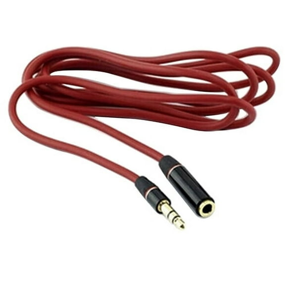Naierhg 3 5mm Red Male To Female Plug Jack Stereo Audio Headphone Extension Cable