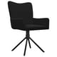 thumbnail image 3 of Sillas de comedor VidaXL, modernas, giratorias, juego de 2 unidades, de terciopelo negro, 3 of 9