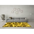 thumbnail image 3 of Ahgly Company Indoor Square Abstract Yellow Modern Area Rugs, 6' Square, 3 of 4