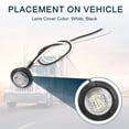 thumbnail image 3 of Unique Bargains Truck LED Trailer Lights 24V Plastic Round Waterproof Marker Lights White 8 Pcs, 3 of 6