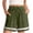 Green, variant on Bloomae Womens Linen Shorts Summer Casual Loose Drawstring Elastic Waist Beach Vacation Comfy Shorts Lightweight Lace Floral Crochet Eyelet Trim Boho Short Pants with Pockets Yellow XL