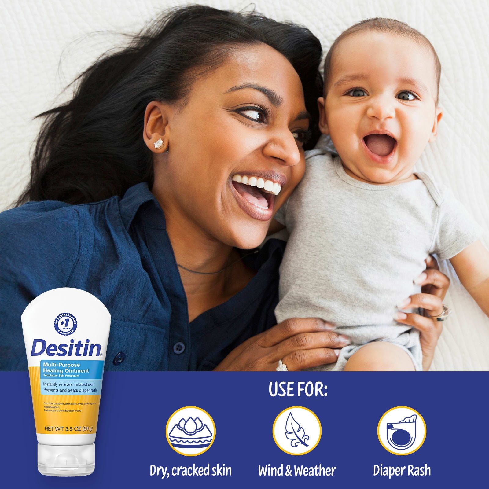 (3 pack) Desitin Multipurpose Healing Ointment for Diaper Rash Relief, 3.5 oz