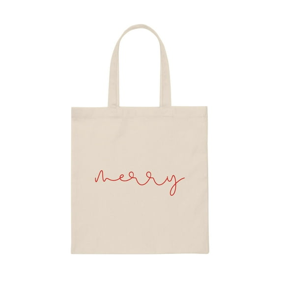 Merry Canvas Tote Bag