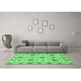 thumbnail image 3 of Ahgly Company Indoor Square Abstract Emerald Green Modern Area Rugs, 8' Square, 3 of 4