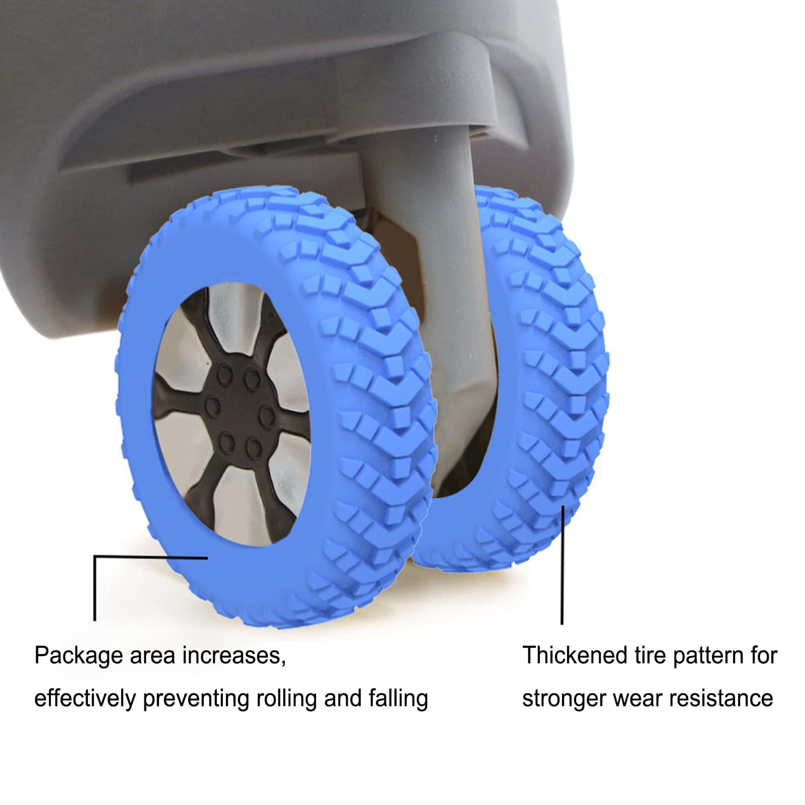 LEWSHQI 8Pack Suitcase Wheels Cover/Suitcase Wheel Covers - Carry on Luggage Wheels Protective Covers for Most 8-spinner Wheels Luggage/Luggage