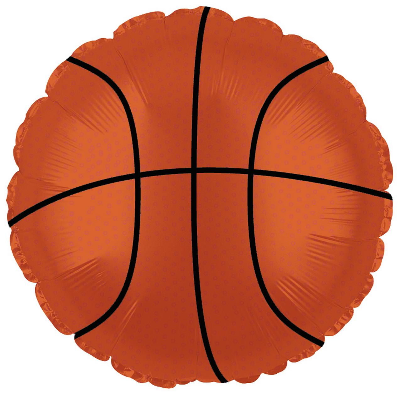 CTI 17" Orange Basketball Mylar Balloons Pack of 5