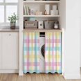 thumbnail image 6 of Easter Plaid Kitchen Curtains 45 Inch Length, Spring Buffalo Plaid Simple Colorful Tiers Curtains for Bathroom Bedroom Cafe, Light Filtering Small Window Treatment Short Drapes 2 Panels 42"Wx45"L, 6 of 8
