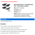 thumbnail image 2 of Rear Brake Pad Set - Compatible with 2019 - 2022 Subaru Forester 2020 2021, 2 of 2
