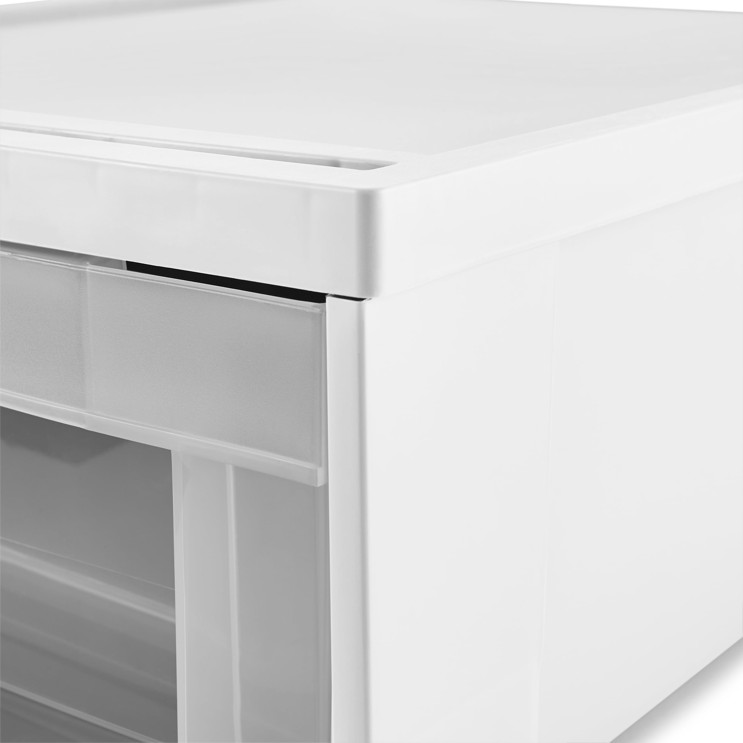 Starplast Small Stackable Storage Drawer, 19.75" x 15.5", White