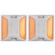 thumbnail image 1 of Dos marcadores de pavimento amarillos para una mejor visibilidad 2 piezas de marcadores de carretera de aluminio reflectantes, 1 of 8
