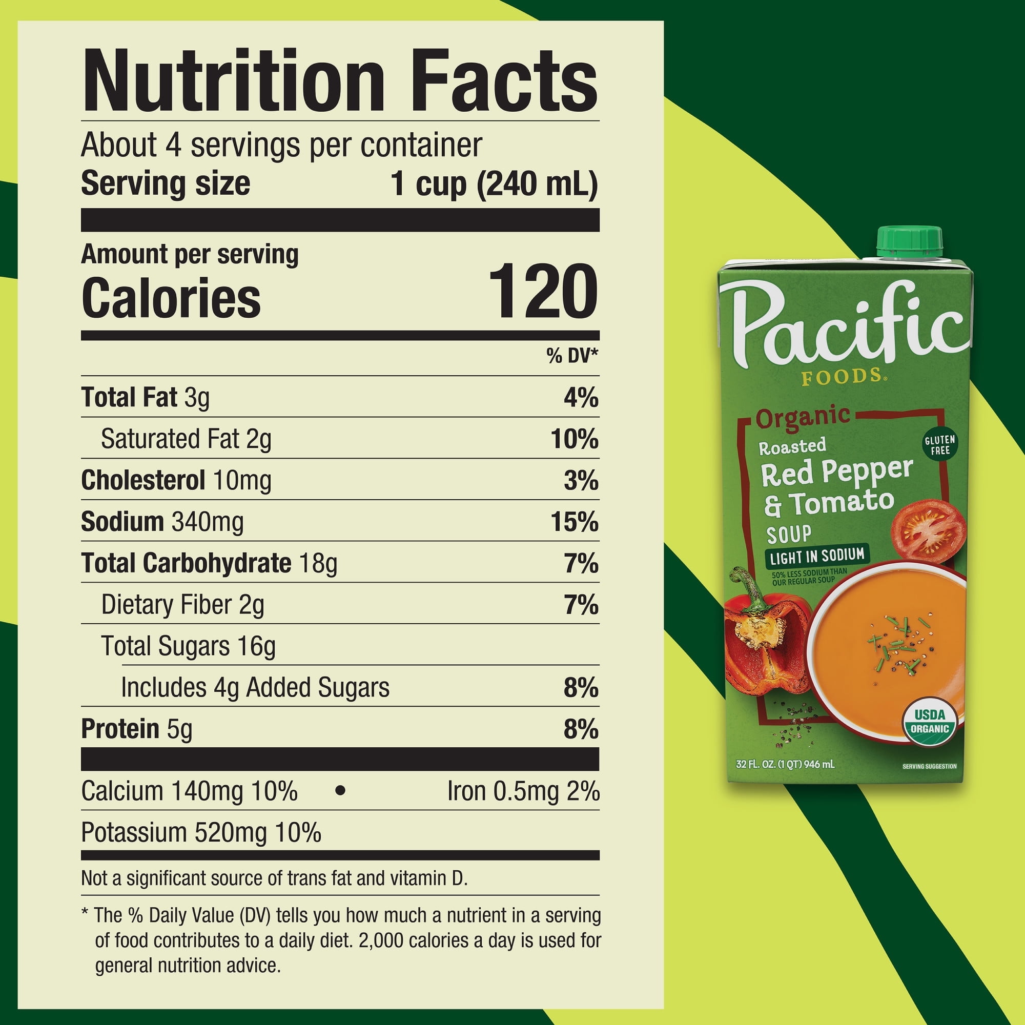 Pacific Foods Organic Soup Roasted Red Pepper and Tomato -- 32 fl oz Pack of 3