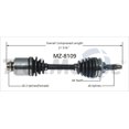 thumbnail image 1 of TrakMotive MZ-8109 CV Axle Shaft Premium OEM Replacement, 1 of 1