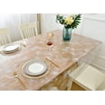 thumbnail image 2 of Rally Home Goods Indoor Outdoor Patio Premium Clear Vinyl Rectangular Tablecloth, Spill Proof Wipeable Cover for Dining Table, Clear Vinyl Imprinted White Floral, for Tables 60 x 84 Inch Oblong, 2 of 7