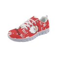 thumbnail image 4 of HELLHERO Mesh Running Shoes with Lightweight, Breathable Lace-up Walking Sneakers for Training, Christmas Santa Print, 4 of 11
