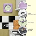 thumbnail image 6 of Infinity Instruments Square Retro Wall Clock, Lavender, 9.25", 6 of 7