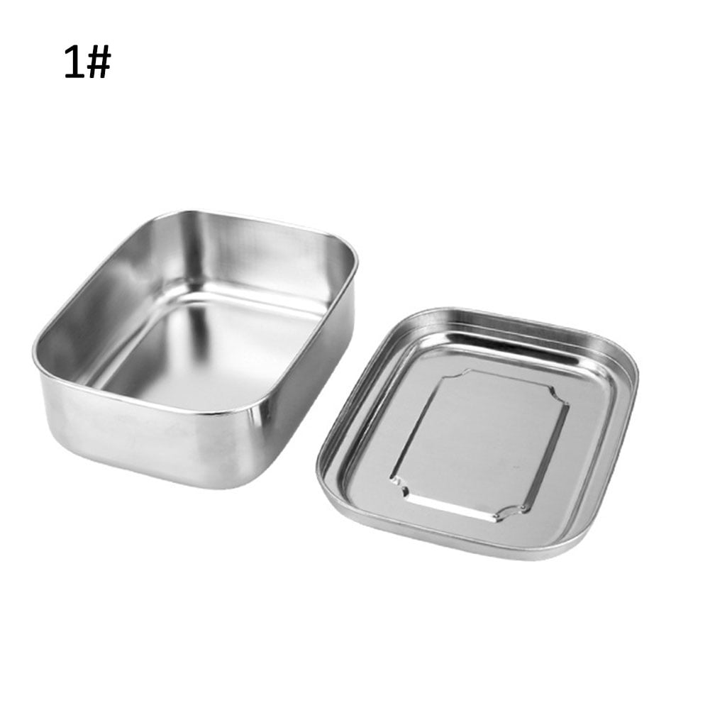 iaksohdu 1/2/3 Grids Stainless Steel Portable Food Container Student