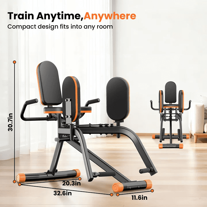 HXD-ERGO Home Gym Hip Abductor Machine - Quiet Glute & Leg Workout Equipment with 6-Level Resistance for Men/Women Hips Shaping ，Max Load 440 lbs