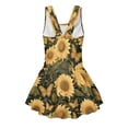 thumbnail image 5 of Uourmeti Girls' Sunflower & Butterfly Print Skirted One-Piece Swimsuit - Quick Dry, Stretchy Beach Swim Dress for Summer Pool & Vacation, 5 of 8