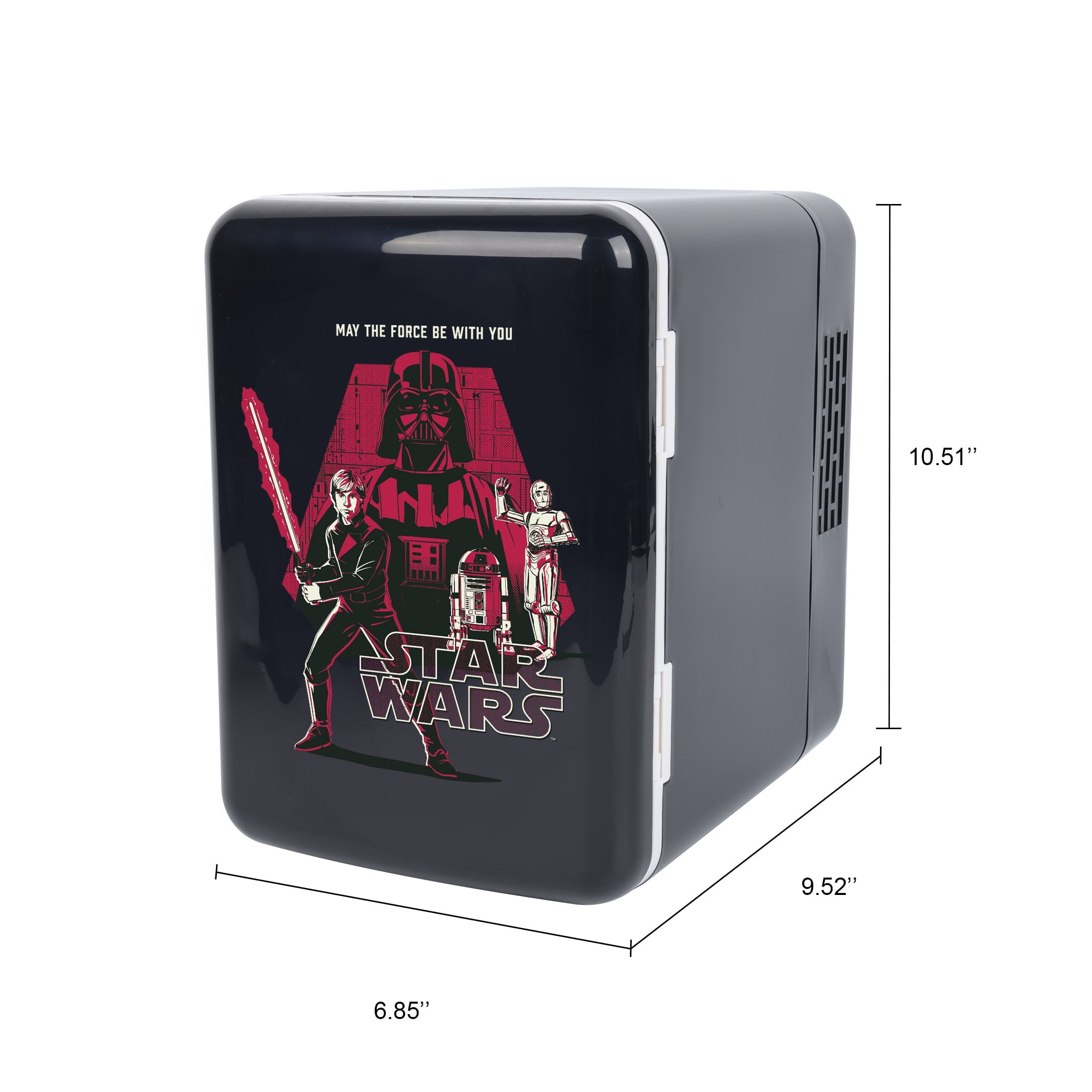 Star Wars 4L 6-Can Mini Fridge, Black