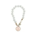 thumbnail image 1 of Unique Bargains 1 Pce Pendentif Lettre Ronde X Tasse d'Eau Rose Alliage Imitation Perle, 1 of 5