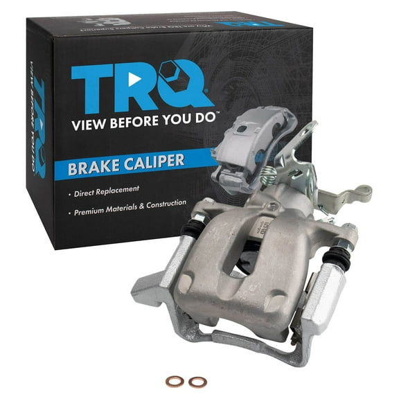 TRQ Rear Left Brake Caliper w/Bracket Drivers Side Compatible with 2009 Audi A3 A3 Quattro 2010 Volkswagen Golf 2005-2010 Jetta 2006-2009 Rabbit