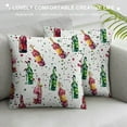 thumbnail image 3 of Throw Pillow Cover Watercolor of Champagne Wine and Beer Painting Alcohol Drink  Pillowcase Home Decorative Square Pillow Case Cushion Cover, 3 of 5