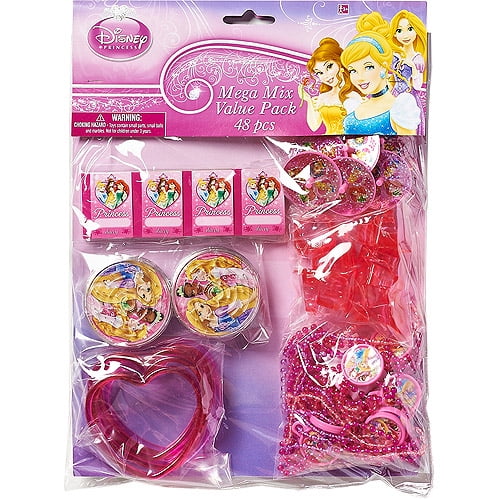 Disney Princesses Birthday Party Supplies 48PC Mega Value Favor Pack 