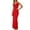 Red, variant on YuXingFu Wedding Guest Dresses for Women Maxi Crew Neck Plus Size Womens Dress Sleeveless Solid Color Slim Fit Long Casual Summer White S
