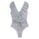 thumbnail image 5 of Bikini de traje de baño sexy con lazo de flash de vendaje de una pieza con cuello en V para mujer informal a la moda Fridja  nalpqowj54412, 5 of 5