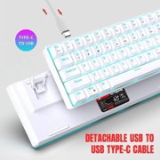 68Keys Mechanical Keyboard Double Shot Hot-Swappable Clicky Switches Backlits