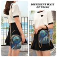 thumbnail image 6 of FORMRS Crossbody Bag for Women Quilted Travel Shoulder Cell Phone Purse with Chain Strap Handbag, Blue Planet, 6 of 7