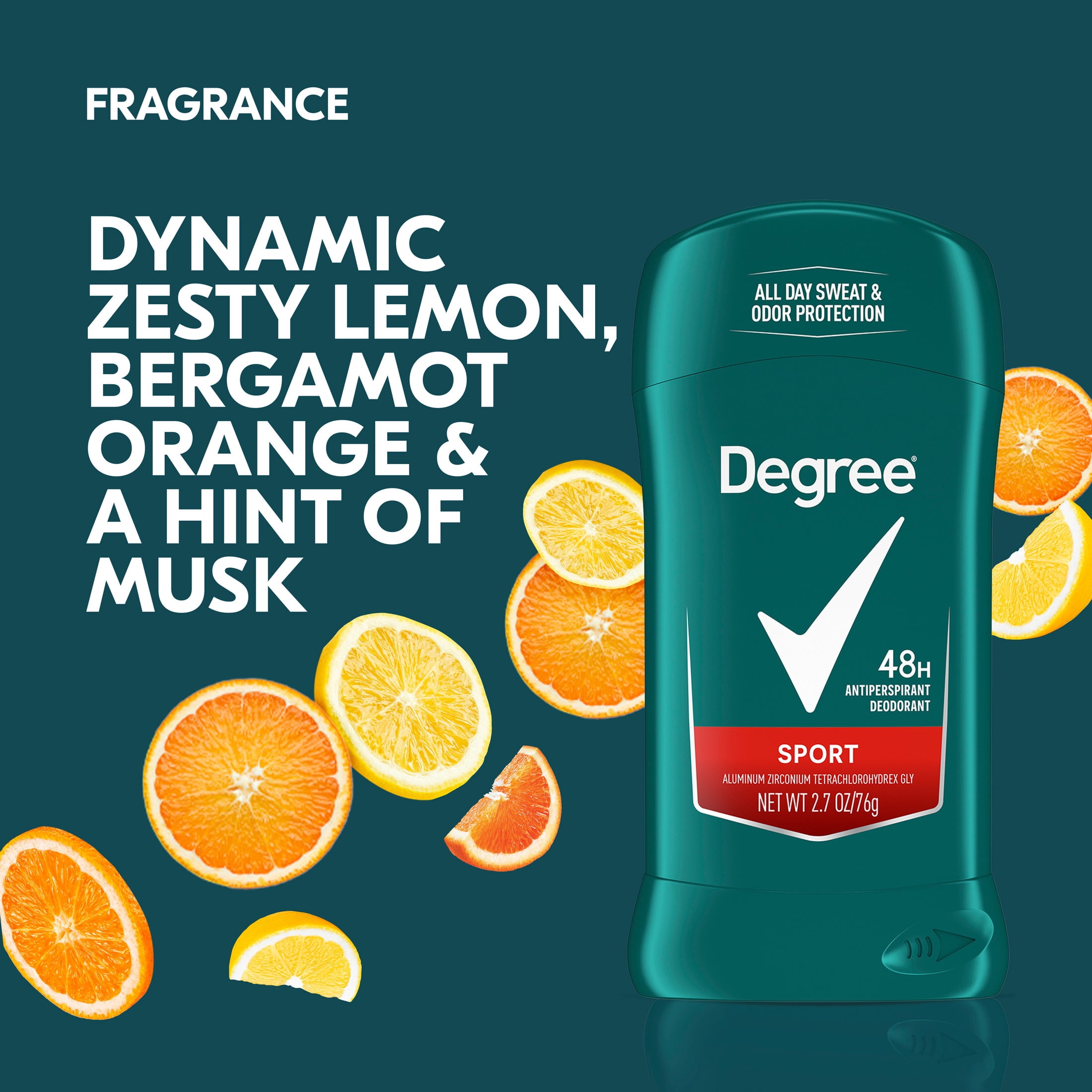 Degree Men Original Protection Antiperspirant Deodorant 48-Hour Sweat and Odor Protection Sport Antiperspirant For Men, 2.7 oz pack of 3