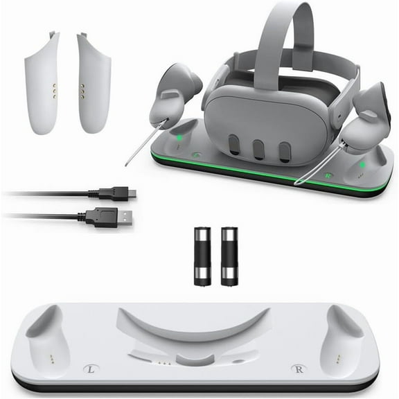 Charging Dock for Meta Quest 3 VR Glasses Grip Charger Docking Station Stand for Meta Quest 3,Support PD Fast Charging