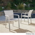 thumbnail image 3 of Noble House Chaises Empilables Extérieures en Aluminium Gris Château (Lot de 2), 3 of 8