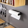 thumbnail image 3 of YIGII Black Paper Towel Holder Wall Mount - Under Cabinet Self Adhesive Paper Towel Rack for Kitchen, SUS-304 Stainless Steel, 3 of 7
